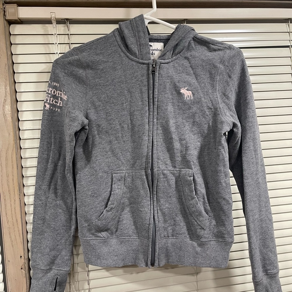 Gray abercrombie hoodie
